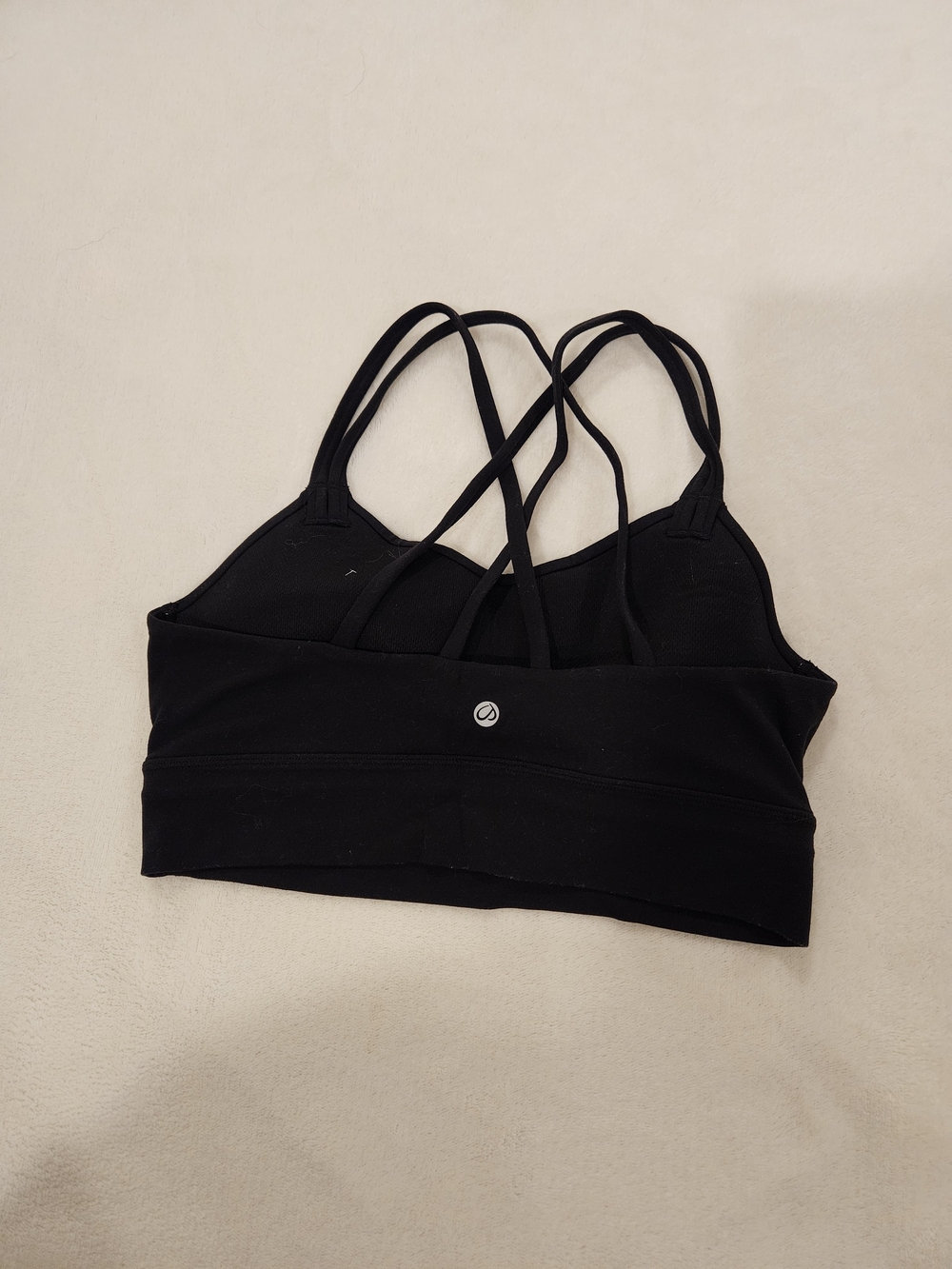 CRZ YOGA Black Strappy Crossback Sports Bra
